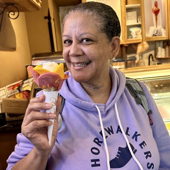 Carmen is a Bronxite who was completely sedentary before joining Shorewalkers in 2023. Now an avid walker, she is thrilled to be leading hikes.