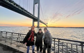 Brooklyn Greenway with Verrazano Bridge